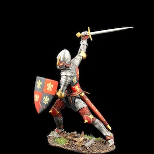 Tin soldier Collectible French Knight XIV c. 54 mm Medieval Age & Crusades