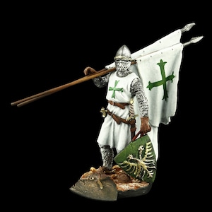 Tin soldier Collectible Grand Master of Order of Saint Lazarus of Jerusalem 54 mm Medieval Age & Crusades