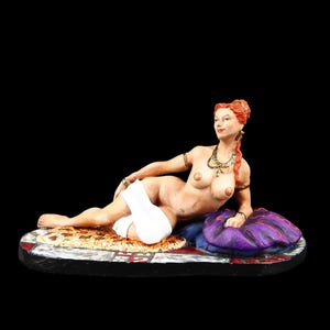 Tin soldier Collectible Roman Bath, Lady 75 mm Female Models