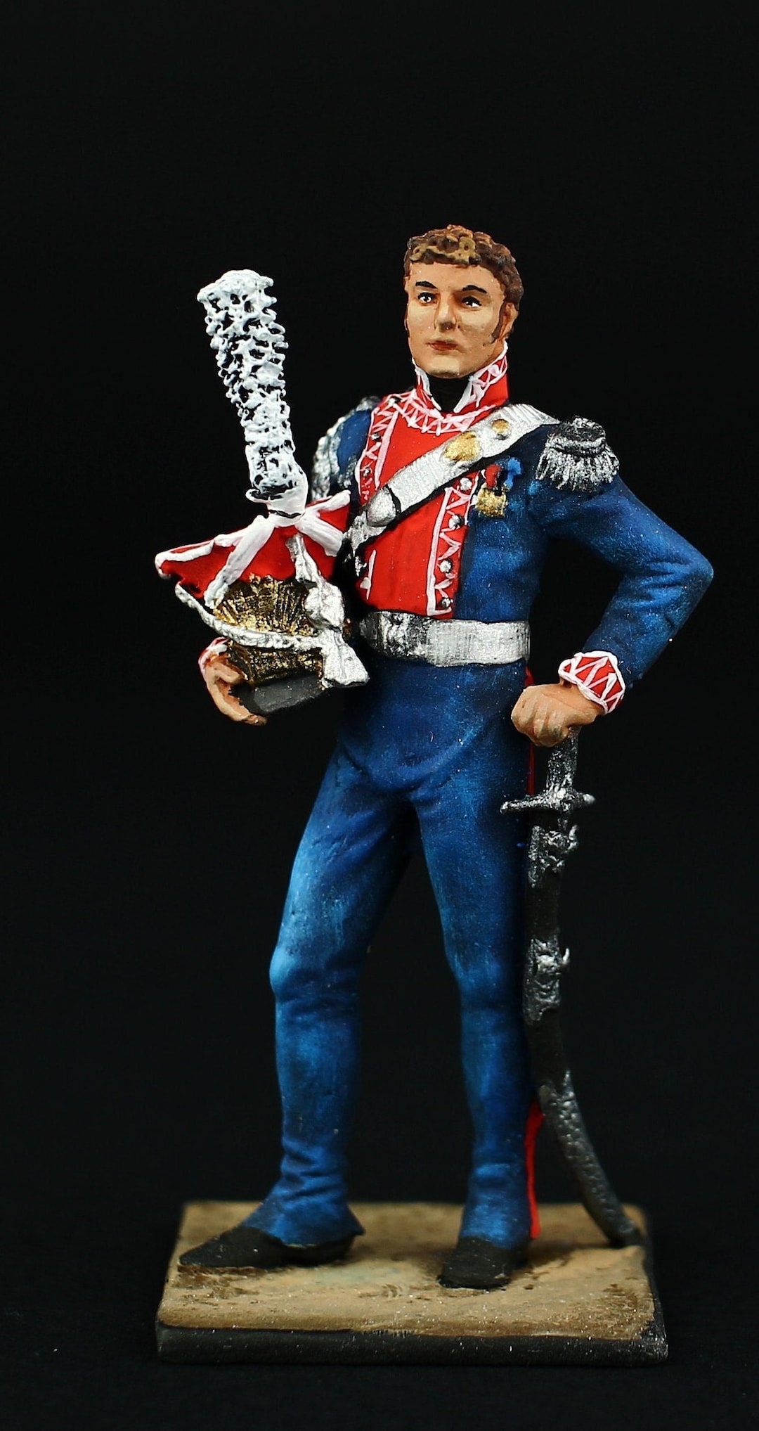 Tin Soldier Collectible Jan Kozietulski 54 Mm Napoleonic Wars Etsy