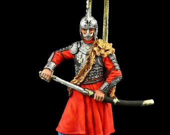 Figurine Musée Du Soldat D'étain - Porte-drapeau Mongol, XIIIe Siècle (cavalerie)