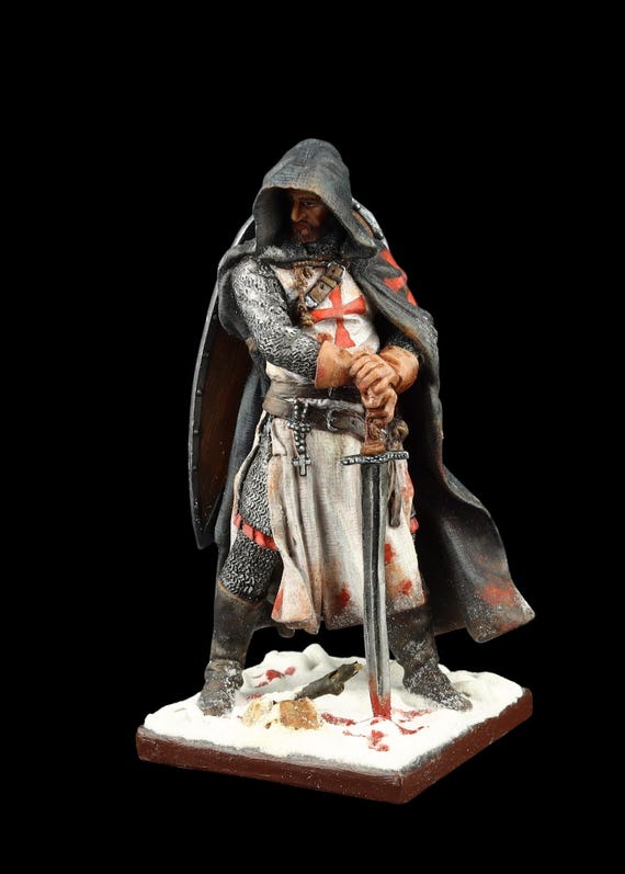 Tin Soldier Museum (TOP) Templar Sergeant, XIII C. 90 Mm Medieval