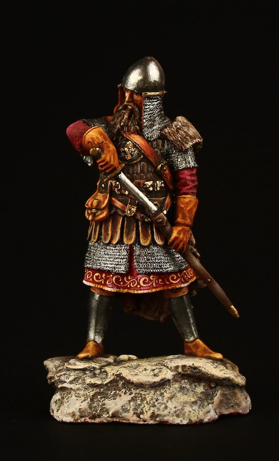 Tin Soldier Museum (TOP) Russian Knight, XIV C. 54 Mm