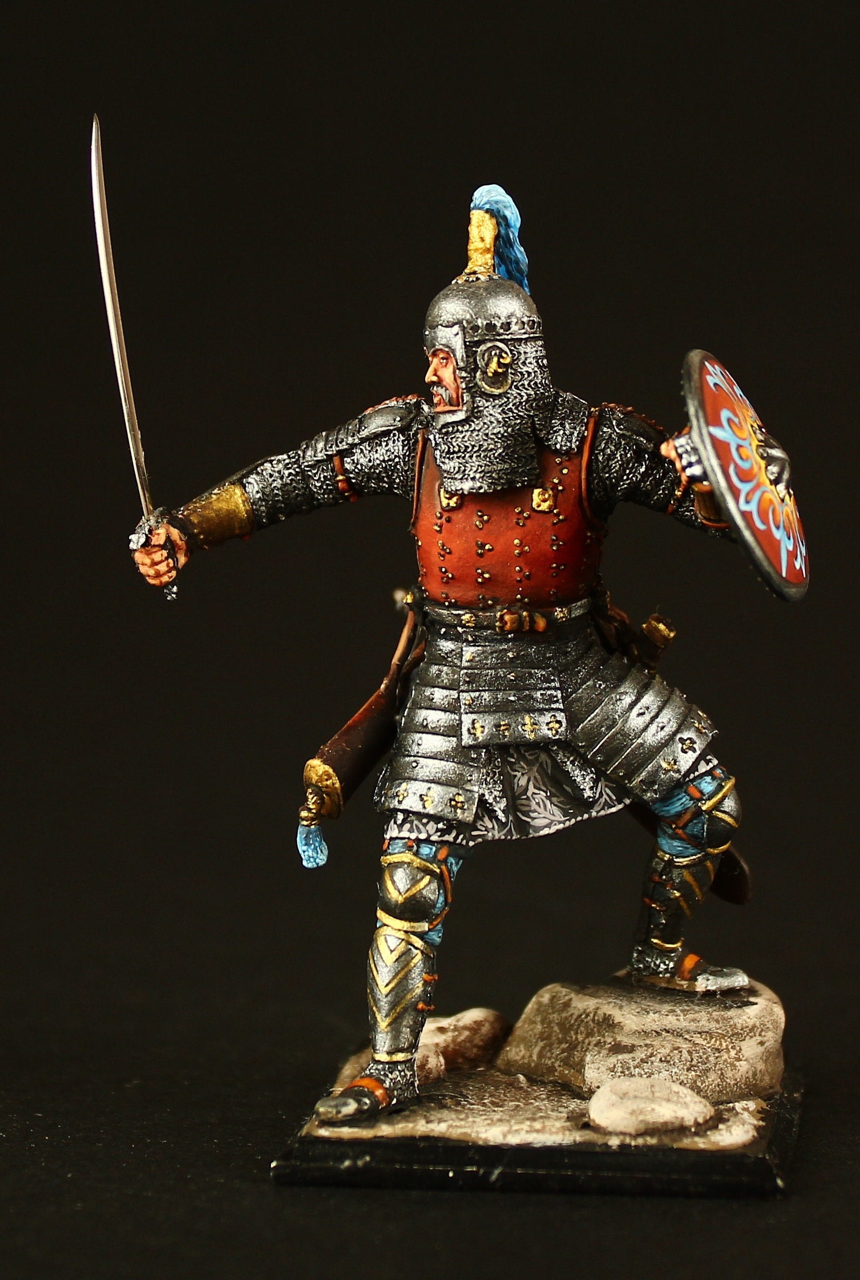 Soldat de jouet de collection en étain 54 mm Peint Historique