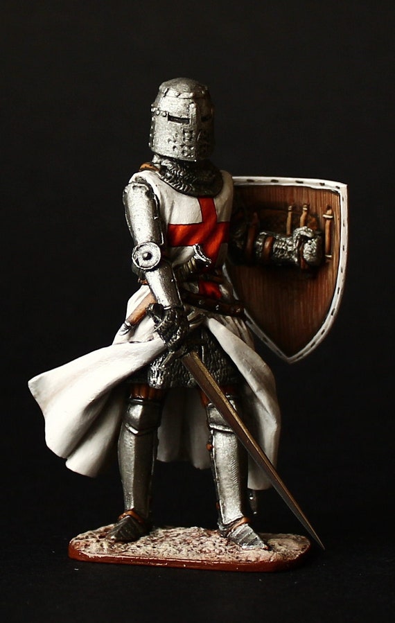 Grand Master of the Knights Templar 54mm Painted Tin Toy Soldier