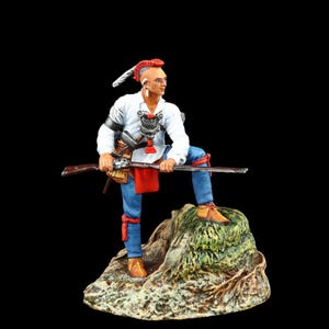Tin soldier Collectible Iroquois Warrior 54 mm American Natives