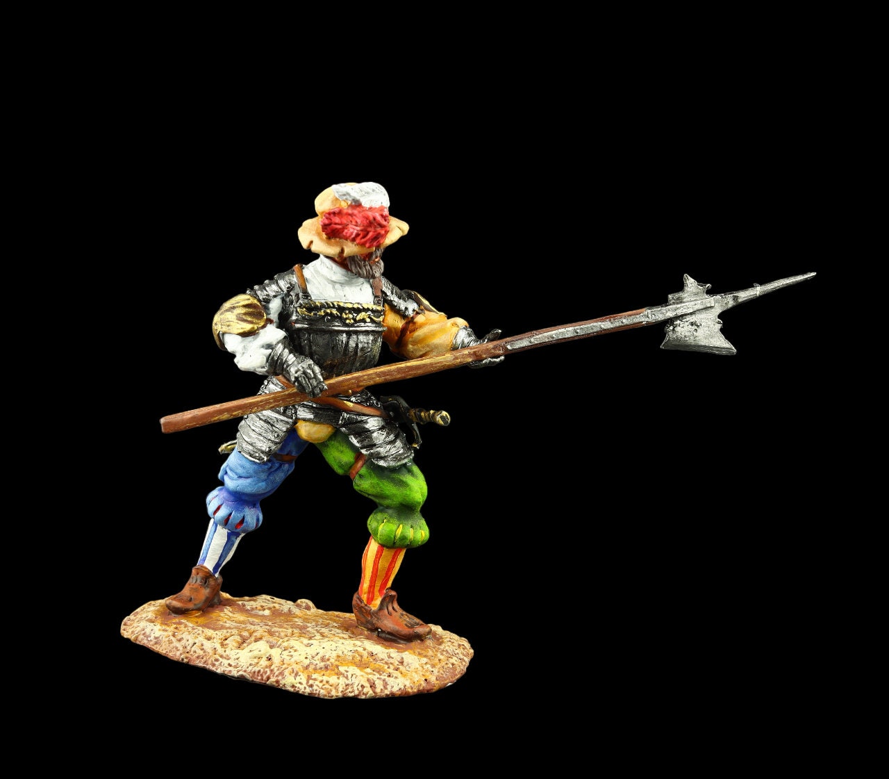 Tin Soldier Collectible Landsknecht With a Halberd 54 Mm