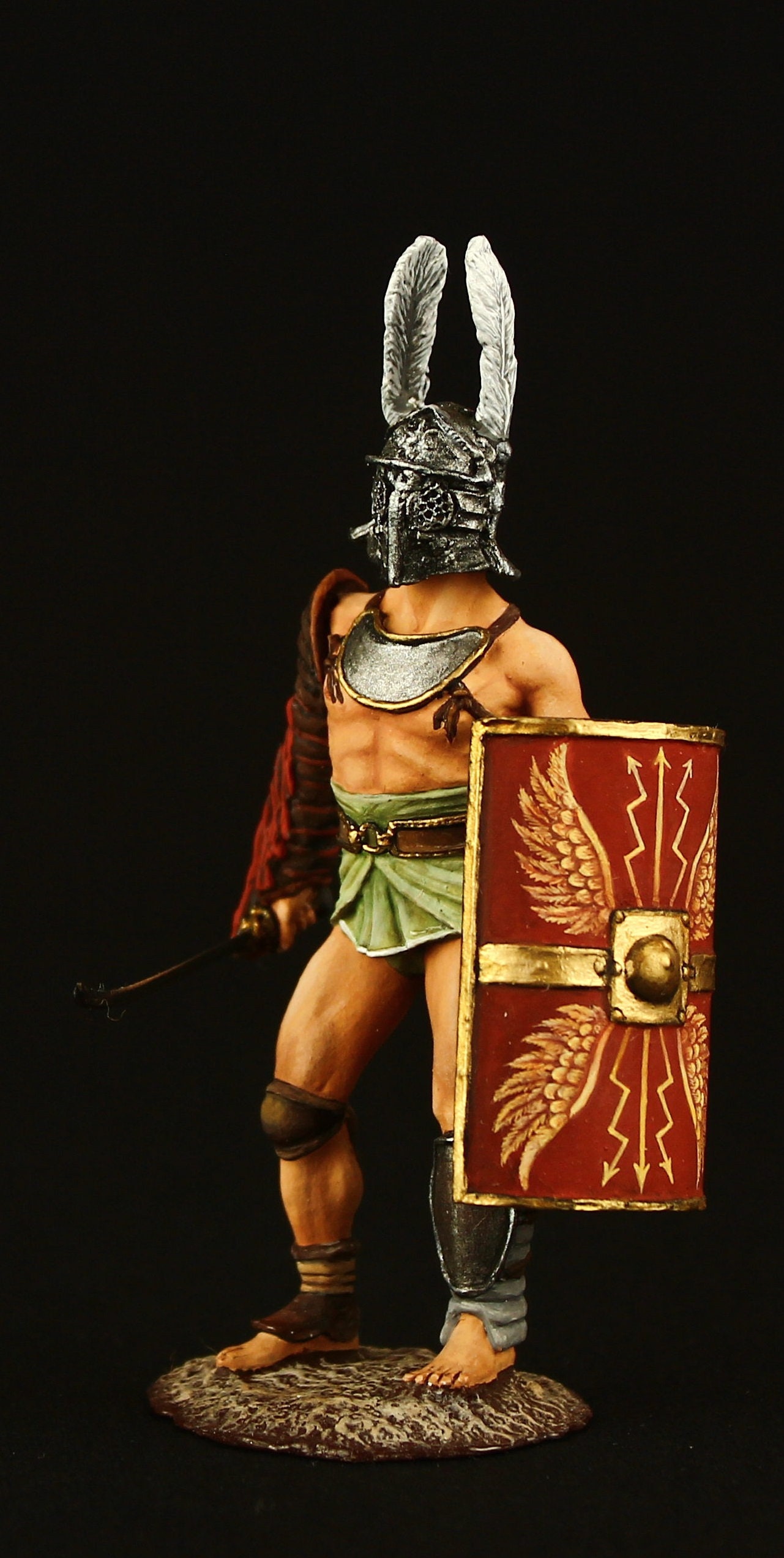 Figurine Soldat Romain Gladiateur Mirmillo - Fabbri 54mm - Ier Siècle Après J.-C. - Neuf