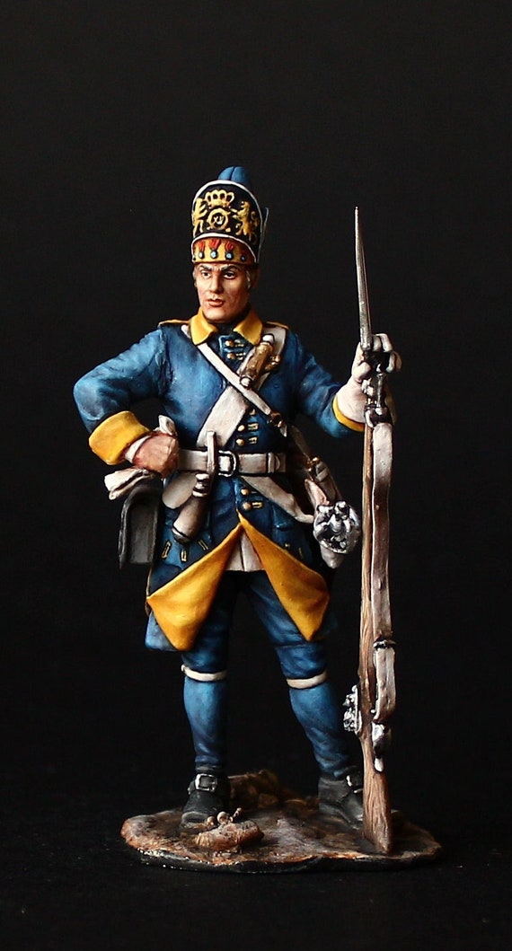 旧日本陸軍満州恩賜の盾 ブリキの兵隊博物館（上）メリン連隊のスウェーデン擲弾兵、1700-05 54