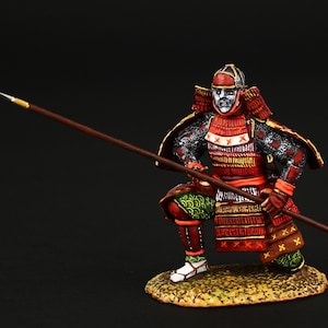 Tin soldier Collectible Samurai with yari 54 mm Medieval Japan, Samurai, Ashigaru etc.