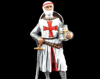 Figurine de Chevalier Templier 54 mm, style vintage, objets de collection pour la décoration de la maison  26