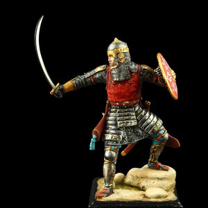 Tin soldier Collectible Mongolian Warrior, 1380 54 mm Golden Horde