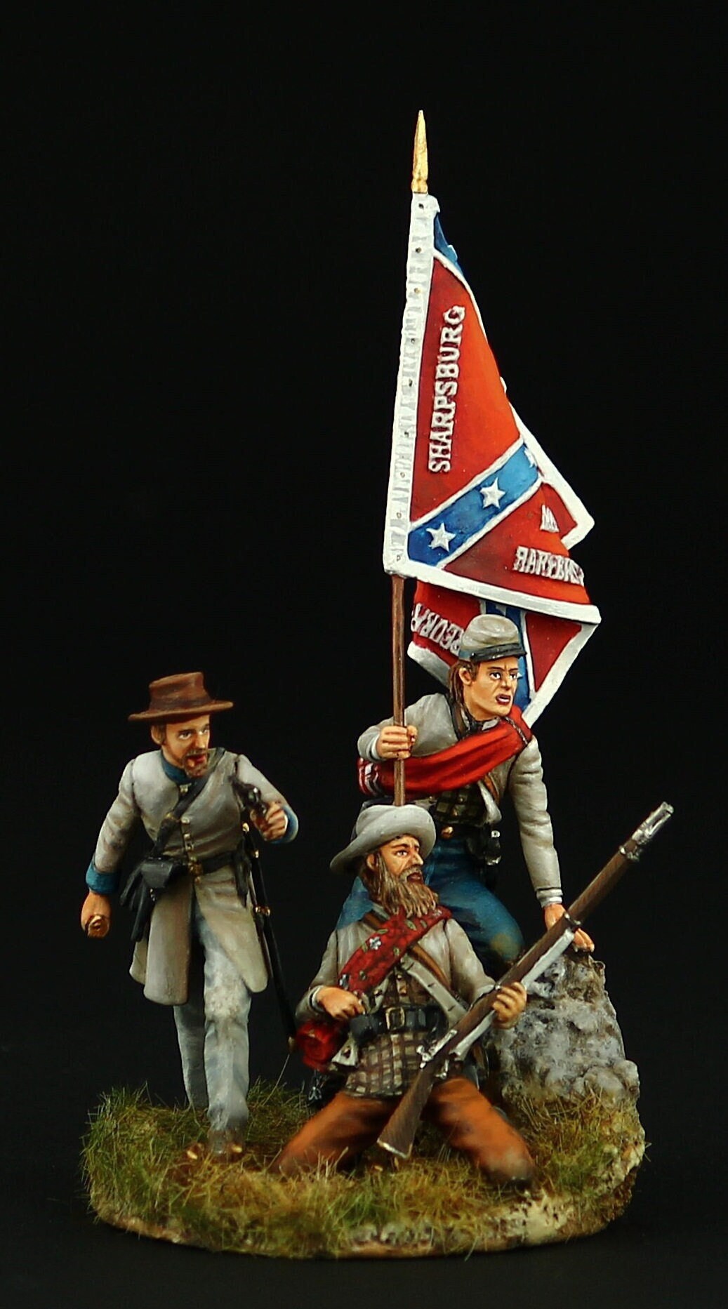 Tin soldier Museum (TOP) 15th Alabama Volunteers, Little Round Top, Gettysbrug, 1863 54 mm The History of U.S.A.
