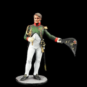 Tin soldier Collectible Chaseeur Officer of the Guard, 1806 54 mm Napoleonic Wars