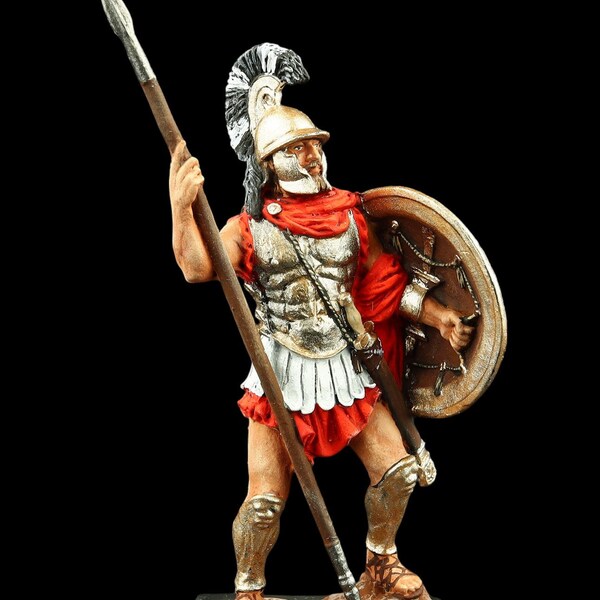 Soldat de plomb Chef hoplite athénien de collection, IVe s. Colombie-Britannique 54 mm Monde antique : Grèce antique