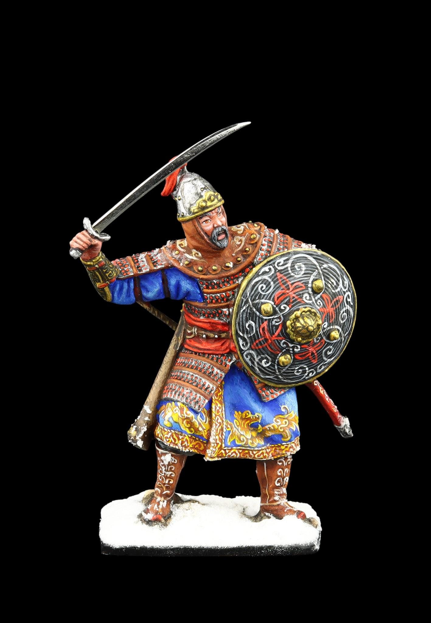 13世紀・モンゴル「ブフの戦士像」モンゴル伝統格闘技・宗教奉納儀式・彩色木彫 最古の歴史は9,000年前だと！モンゴル相撲「ブフ」強さの秘訣は伝統か