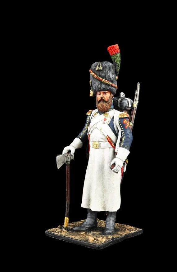 Soldats De Plomb - 2 Grenadiers Endommagés - Occasion - Marque MDM - Pour Collection Ou Restauration