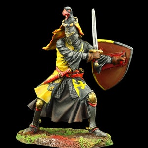Soldado de plomo de colección Caballero Alemán, s. XIV. 75 mm Edad medieval y cruzadas