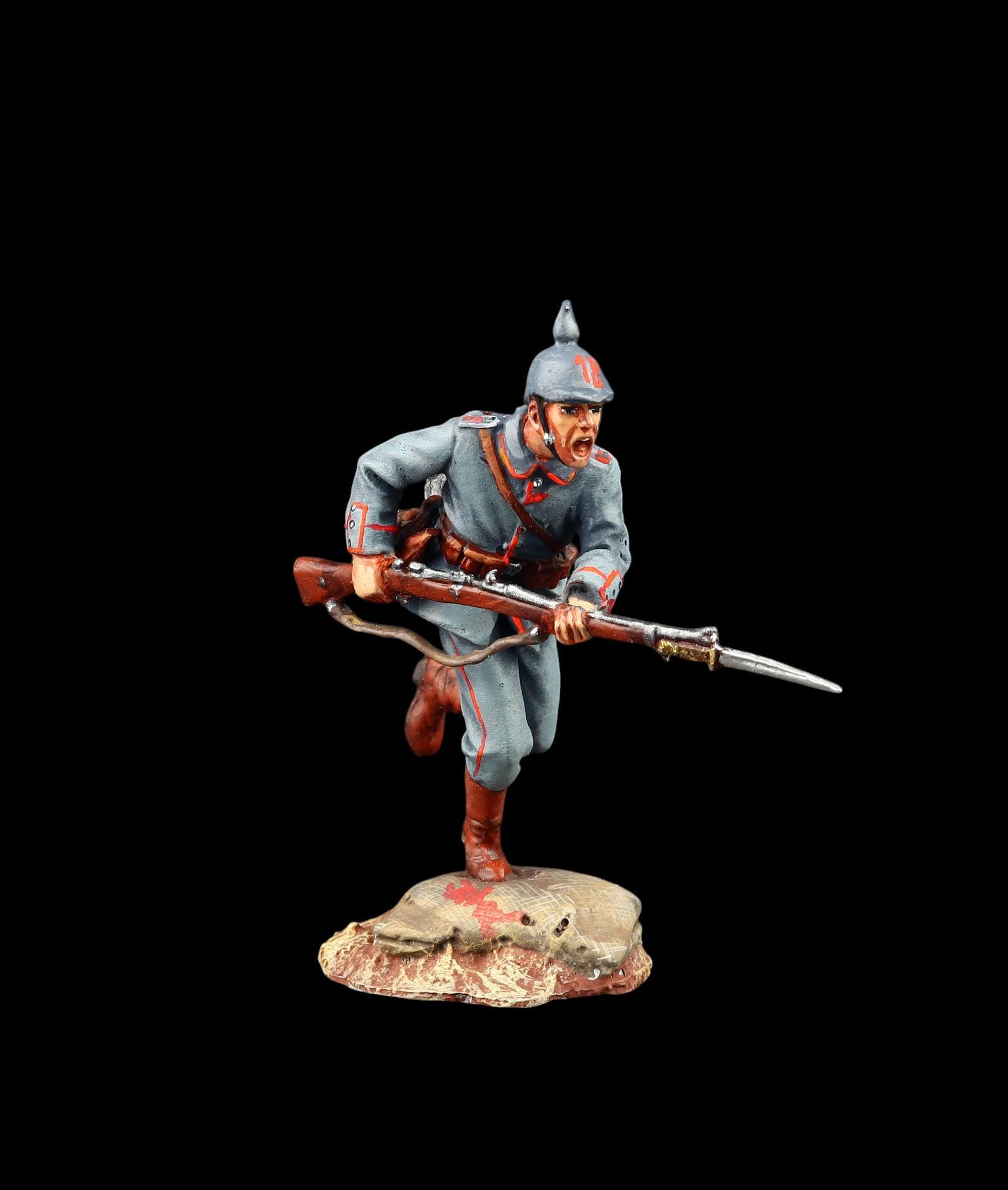Soldat De Plomb Atlas 'Fantassin à Baïonnette 1916' - Échelle 1/32 (60mm), Première Guerre Mondiale
