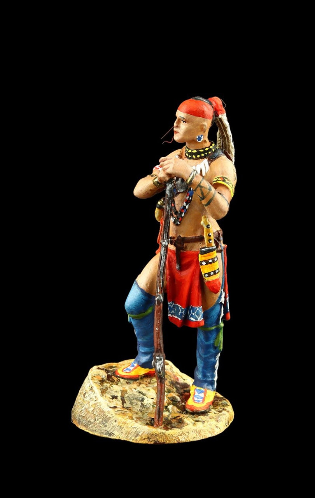 Collectors Showcase American Revolution Series: Iroquois Indian With Bow (CS00888) – 1/30 Scale Pewter Figure
