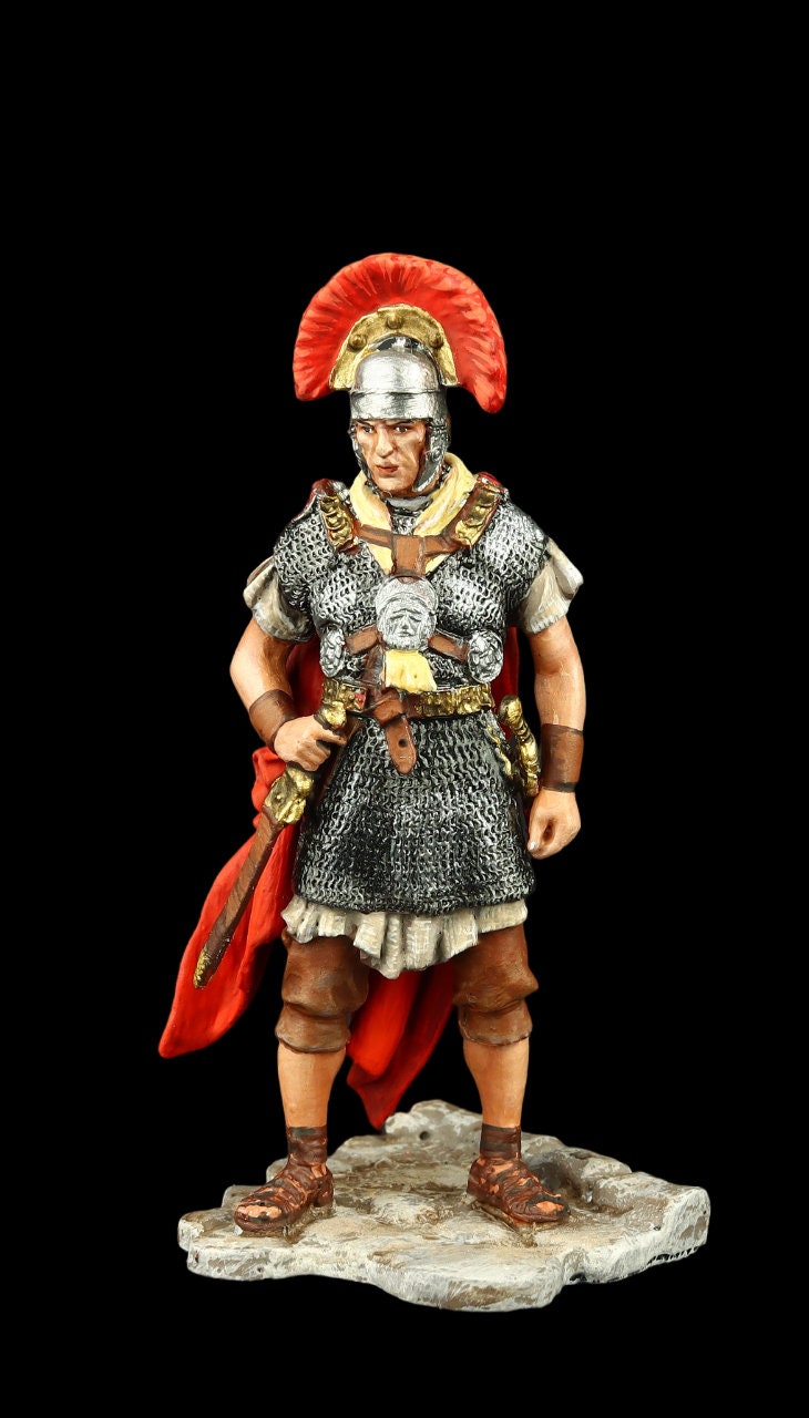 3 Conté Spartacus Roman Legionnaires Charging Metal Toy