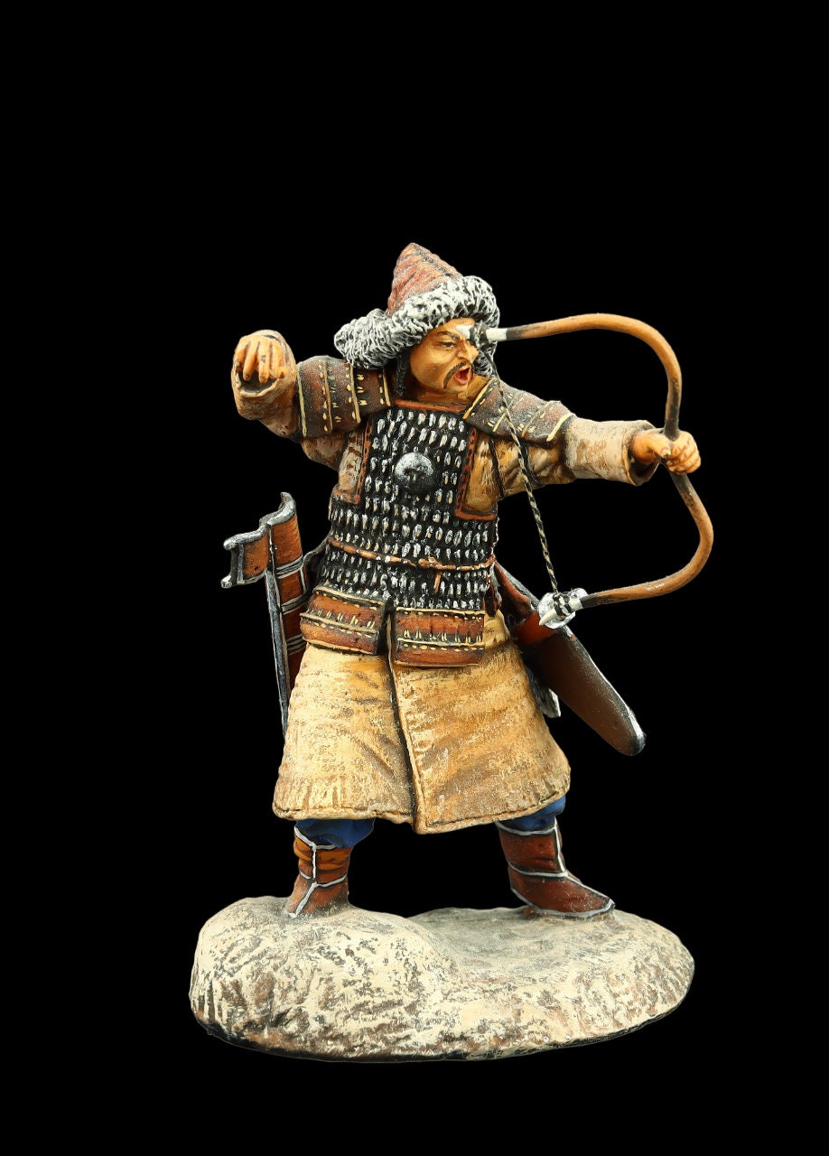 ブリキ兵博物館（TOP）モンゴル弓兵 54 mm 黄金の大群 - Etsy 日本