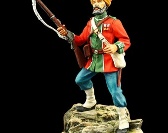 Soldats De Plomb – 4 Lanciers Du Bengale – Armée Des Indes – Échelle 1/32 (60mm) – Occasion