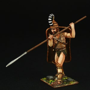 Tin soldier Collectible Trojan War: Greek Myrmidon Warrior  54 mm  Ancient Greece