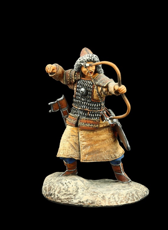 ブリキ兵博物館（TOP）モンゴル弓兵 54 mm 黄金の大群 - Etsy 日本