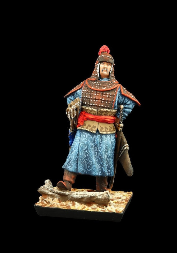 Soldat Archer Mongol Peint à La Main - 75mm (1:24) - Niveau Artistique Par Attica Miniatures