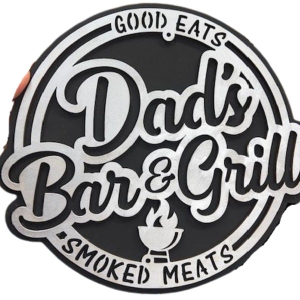 Dad's Bar & Grill Sign / Father's Day Gifts / Gifts for Dad / Barbeque Sign / Dad's Day Gift / Patio Decor / Best Dad / Personalized gifts