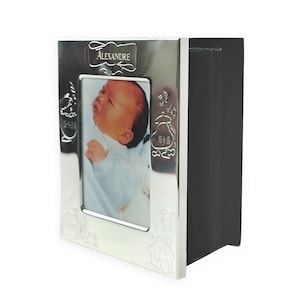 Cornice personalizzata per album in metallo argentato
