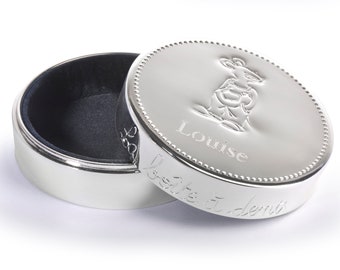 Personalized silver metal tooth box