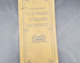 Antique Funk & Wagnalls Vest Pocket Standard Dictionary Mini Book