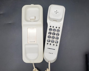 Téléphone mural vintage Conairphone filaire avec fil, ton beige, impulsion rétro