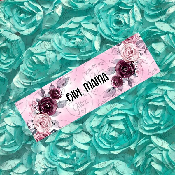 Girl Mama Floral Epoxy Pen Wrap Digital PNG File