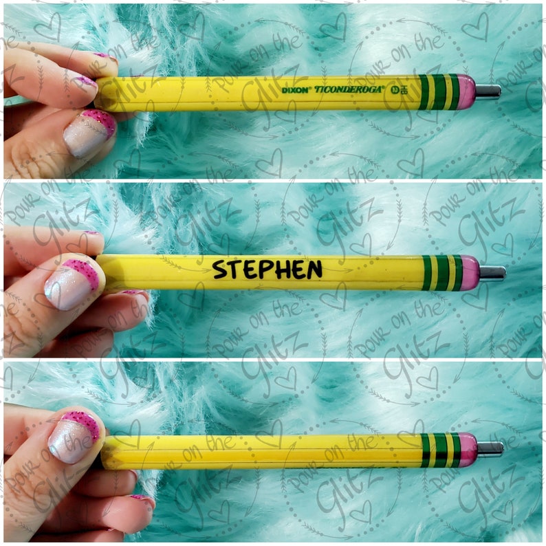 Ticonderoga Pencil Epoxy Pen Wrap Digital PNG File Etsy