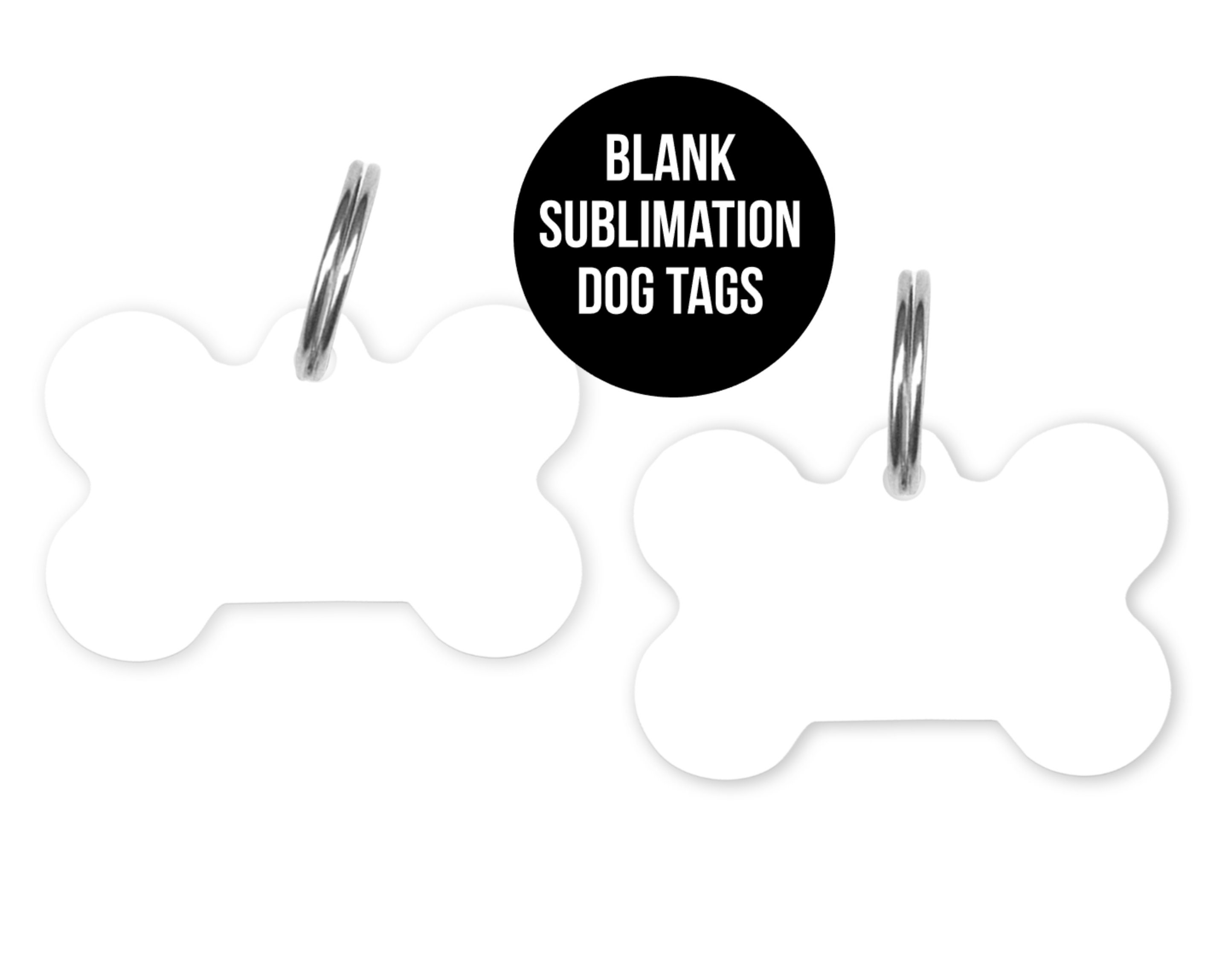 Unisub Sublimation Bone Pet Tag Blank