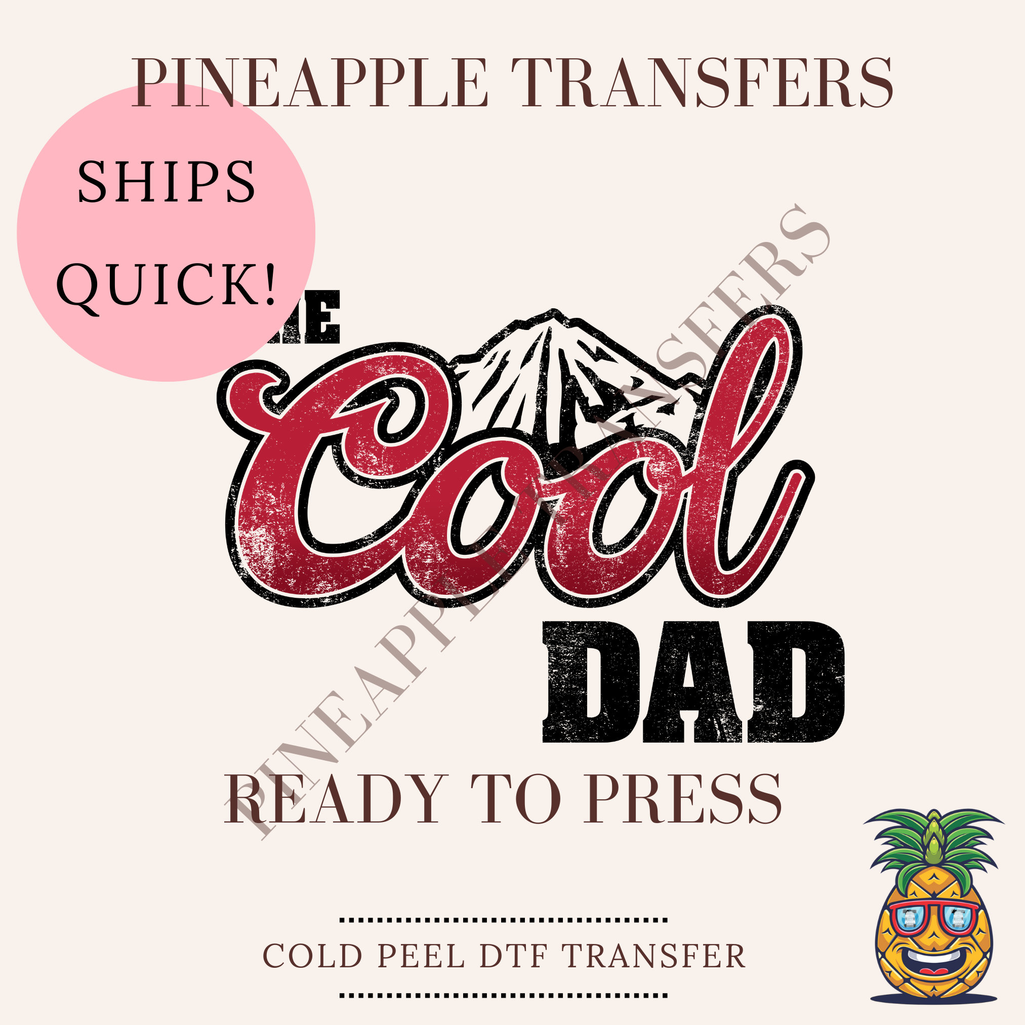 The COOL Dad/dtf Transfer/ready-to-press/father's Day 