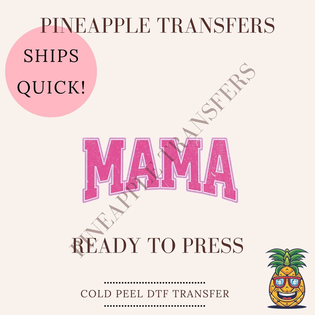 Mama (pink) | DTF Transfers | Ready to Press Direct to Film Transfer ...