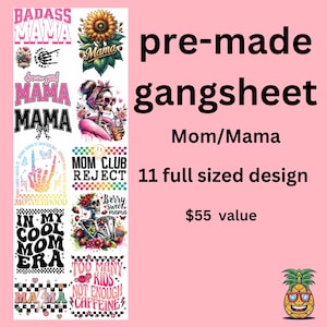 Mother&#39;s Day Premade gang | DTF transfers | Ready to press Direct to film Transfer | Quick shipping | Pre made gang sheet | Make your own