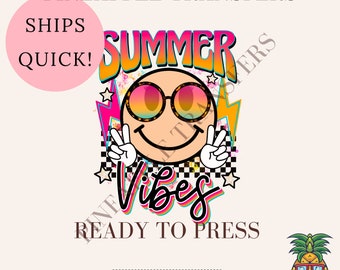 Summer vibes | DTF transfers | Ready to press Direct to film Transfer | Quick shipping | Summer DTF | Make your own