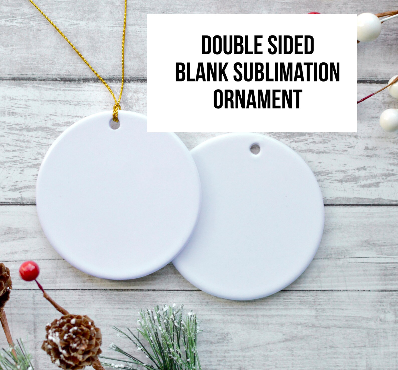 Sublimation Ornament Blank Blank Ceramic Ornament Etsy