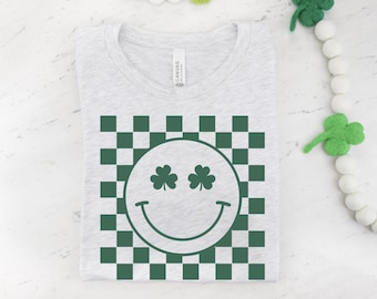 St. Patrick's Day DTF Transfer | Shamrock Smiley Face