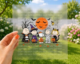 Retro Cartoon Gang Trick Or Treat DTF Transfer | Vintage Costumes Pumpkins Bats DTF | Trendy Halloween Ready to Press