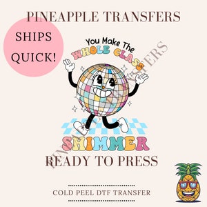You make the whole class shimmer  | DTF transfers | Ready to press Direct to film Transfer | Quick shipping | Teacher DTF | Make your own