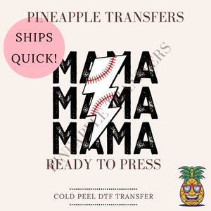 Baseball Mama DTF Transfer | Ready to Press Cold Peel