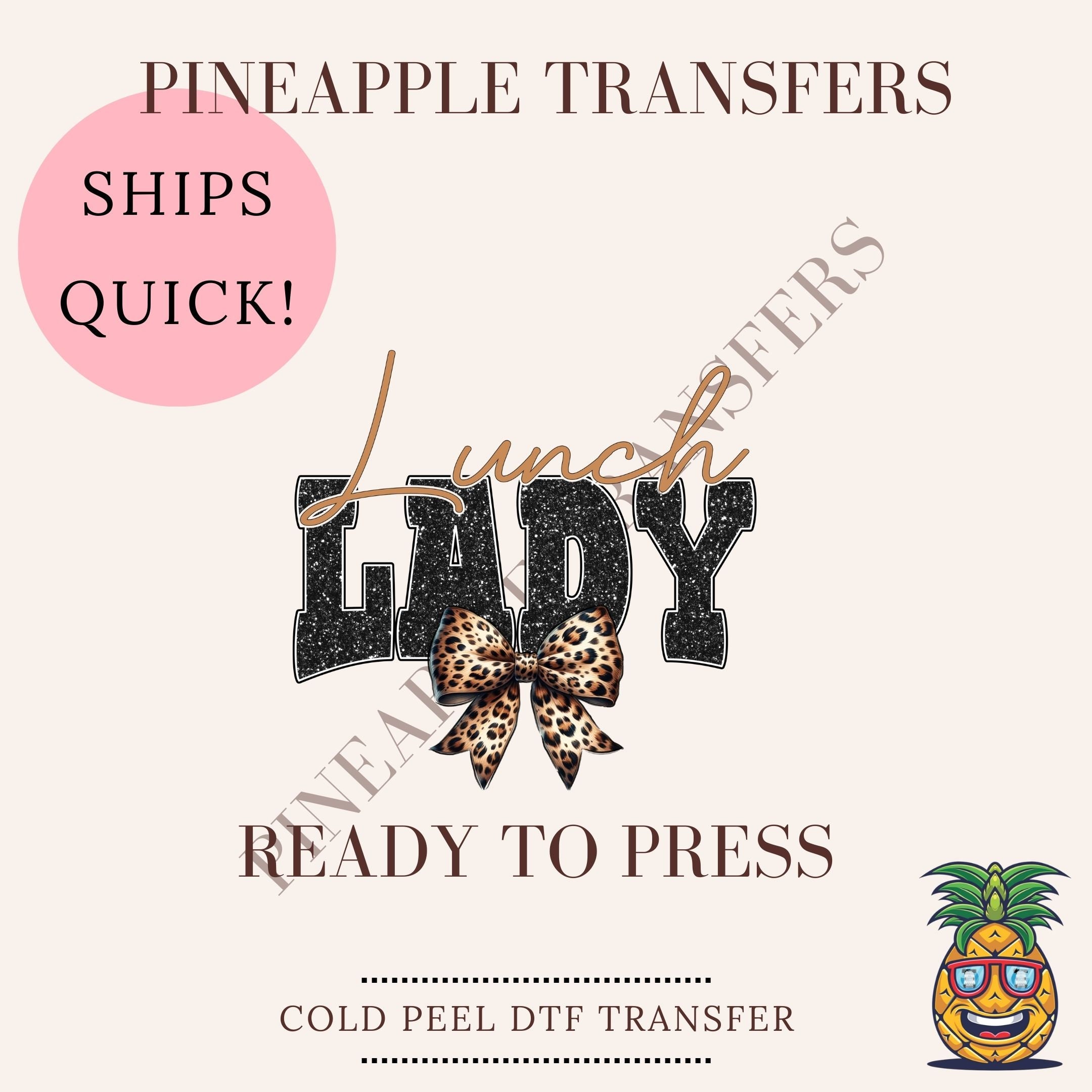 Lunch Lady | DTF transfers | Ready to press Direct to film Transfer | Quick shipping | Back to school DTF | Make your own