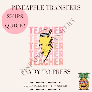 Teacher Teacher Teacher Teacher | DTF transfers | Ready to press Direct to film Transfer | Quick shipping | Teacher DTF | Make your own