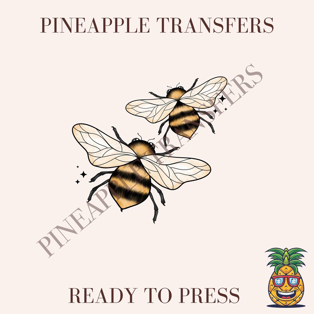 Bees | DTF Transfers | Ready to Press Direct to Film Transfer | Quick ...